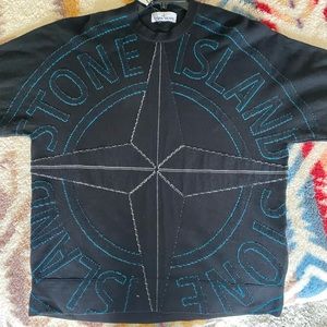Mens NWT Stone Island compass logo printed Sweatshirt. Made in Italy. Retail 625